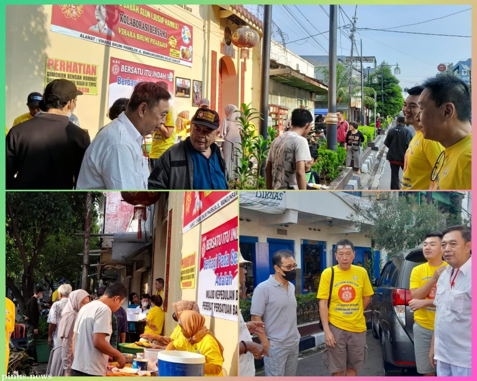 Nasi Kuning Babah Alun Kolaborasi dengan Vihara Bhumi Pharsjia Cianjur