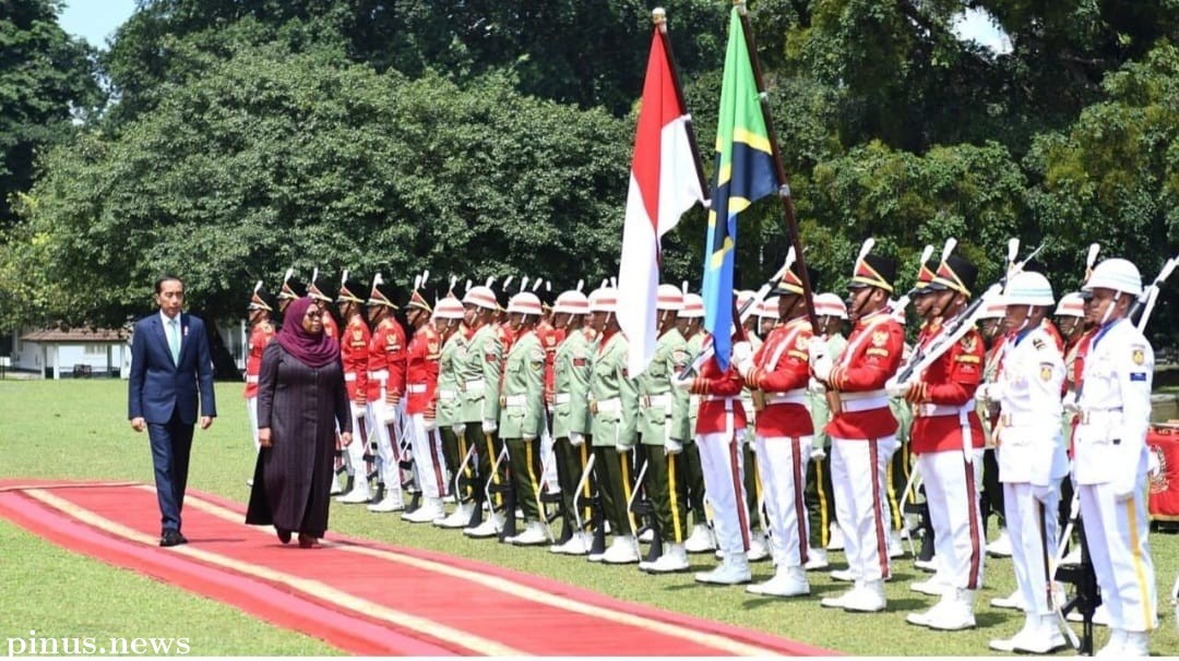 Presiden Jokowi Sambut Kunjungan Kenegaraan Presiden Tanzania di Istana Bogor