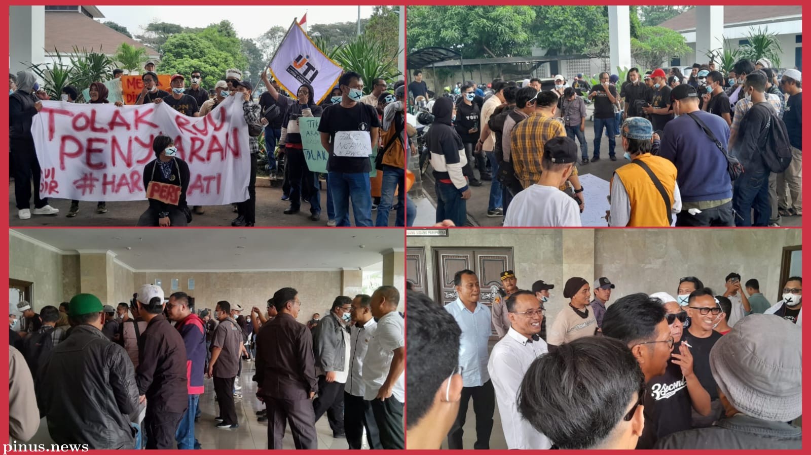 Insan Pers Cianjur Lakukan Demo Menolak Keras Revisi RUU Penyiaran