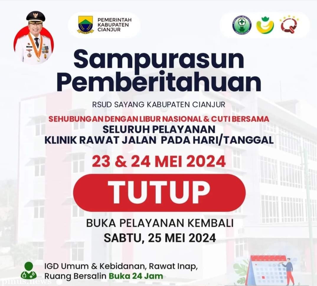Pemberitahuan dari Klinik Rawat Jalan RSUD Sayang Kabupaten Cianjur