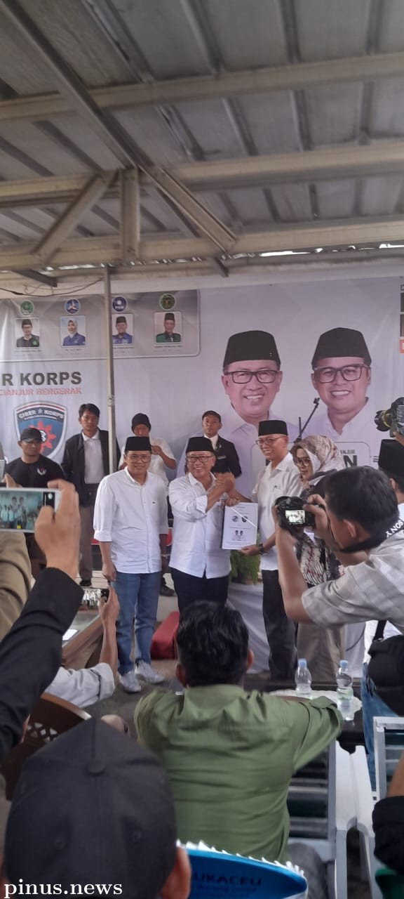 Asto-Lusi Laurensi Cibers Korps Deklarasi Dukung Bakal Calon Bupati Cianjur Herman-Ibang