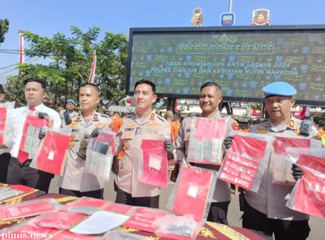 Polres Cianjur Amankan 47 Orang Terduga Pemakai dan Pengedar Berbagai Jenis Narkoba